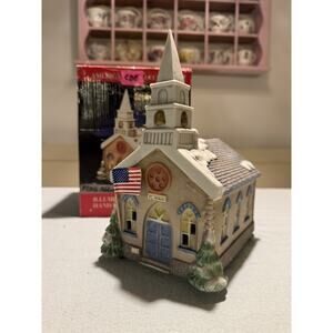 Vintage Christmas Village- Church- Americana Collectibles- Lighted- Porcelain